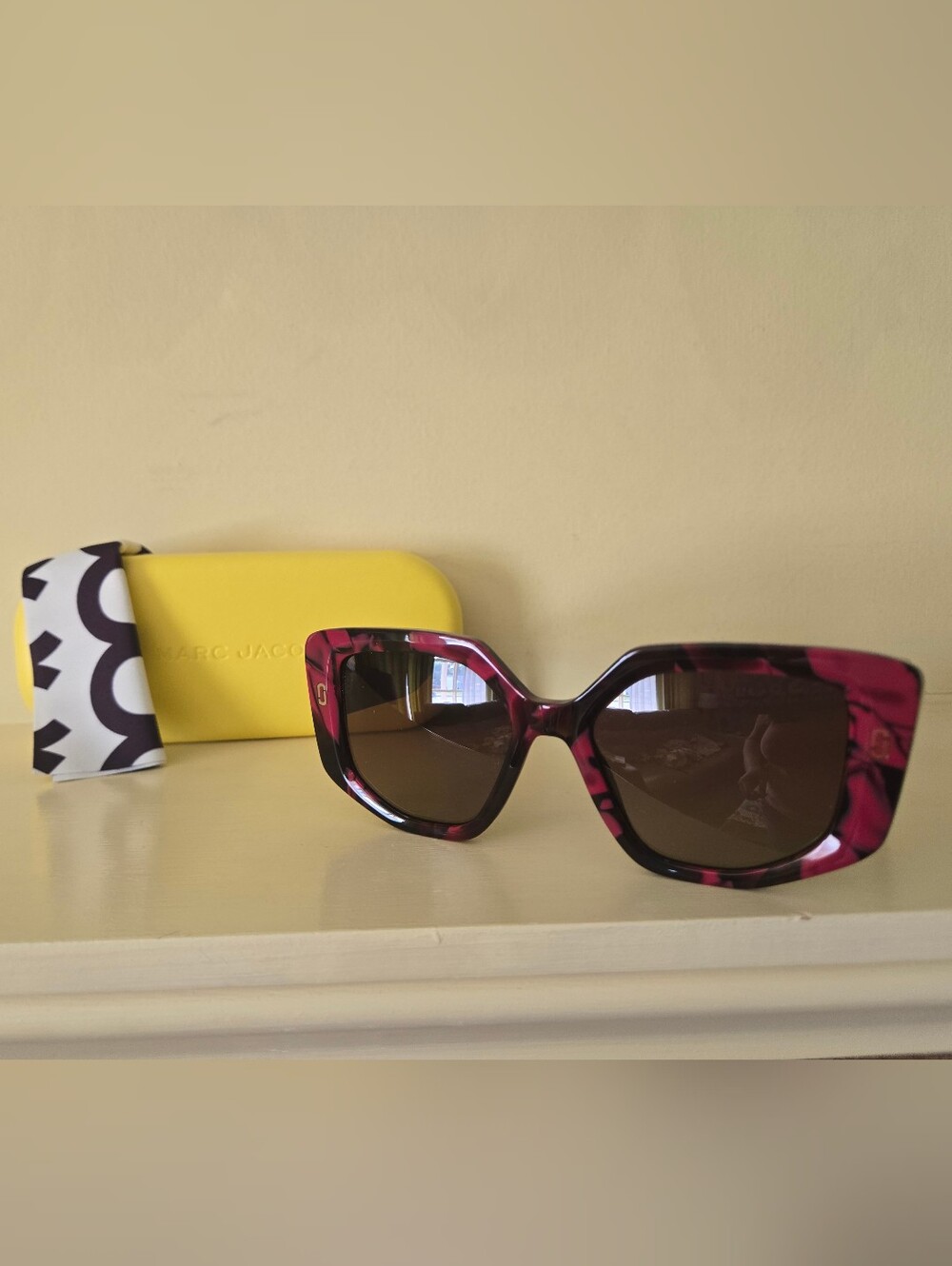 Marc Jacobs Sunglasses MJ1116/S 134HA Pink Tortoise Gradient Lenses 52-17-145
